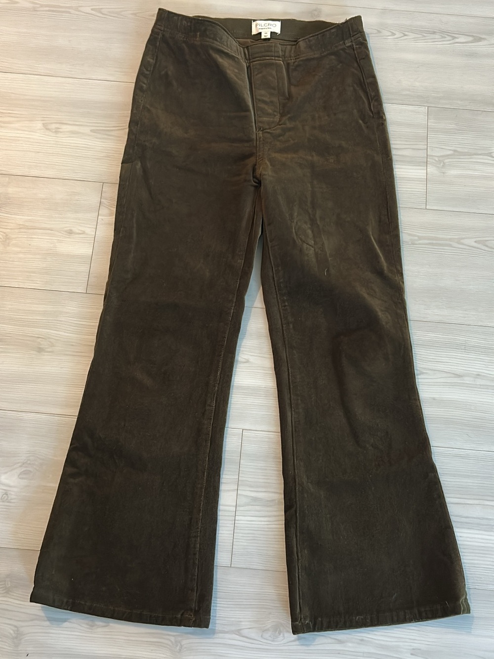 Pilcro Dark Brown Corduroy Wide-Leg Jeans